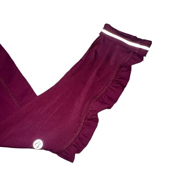 Lululemon speed tights III plum and pink full length reflective ruched 4 RARE - Picture 5 of 8